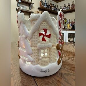 Bath & body gingerbread village, Holiday luminary candle holder rare and retired